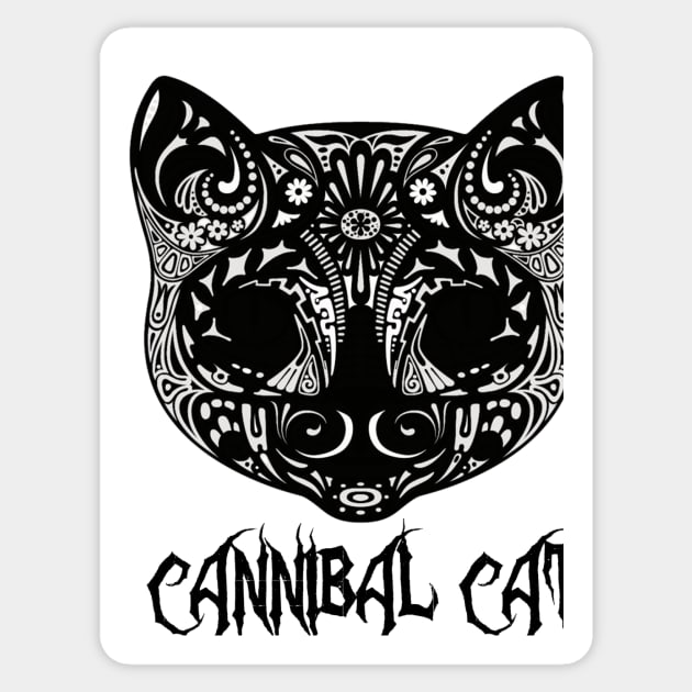 Evil Cannibal Cat Sticker by CannibalCat